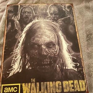 AMC walking dead metal sign
